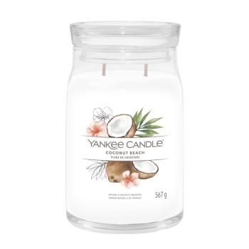 Yankee Candle Lumânare aromatică Signature sticlă mare Coconut Beach 567 g