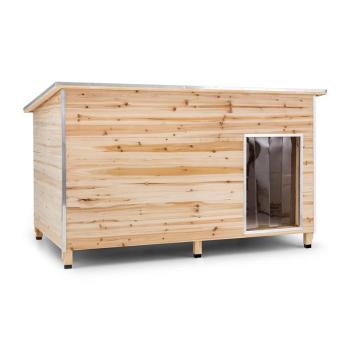 OneConcept SCHLOSS WUFF, cușcă pentru câine, Dimensiune XL, 110 x 160 x 100 cm, izolata, lemn