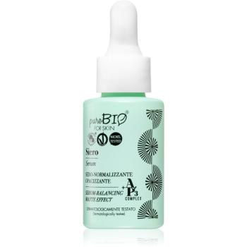 puroBIO Cosmetics Sebum-Balancing Serum ser antioxidant împotriva îmbătrânirii pielii 15 ml