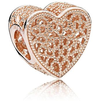 Pandora Bronz în formă de inimă șirag de mărgele 781811