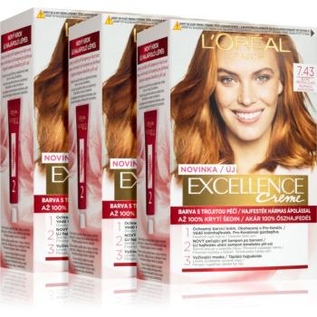 L’Oréal Paris Excellence Creme culoare par 7,43 Blonde Copper culoare