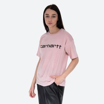 Carhartt WIP W' S/S Script T-Shirt I028442 FROSTED PINK/BLACK