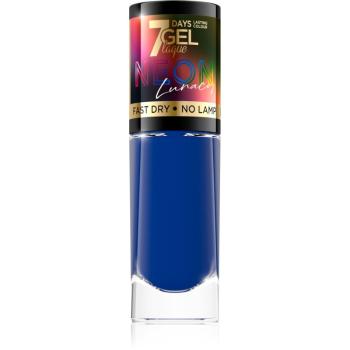 Eveline Cosmetics 7 Days Gel Laque Neon Lunacy lac de unghii cu stralucire neon culoare 85 8 ml