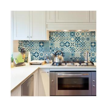 Set 60 autocolante de perete Ambiance Cement Tiles Riana, 15 x 15 cm