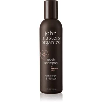 John Masters Organics Honey & Hibiscus șampon regenerator pentru par deteriorat 177 ml