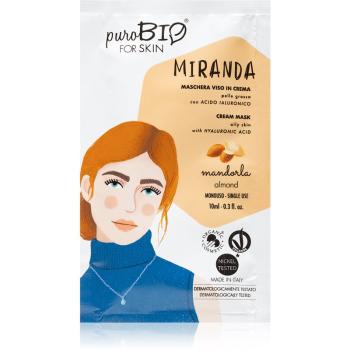 puroBIO Cosmetics Miranda Almond masca cu acid hialuronic 10 ml
