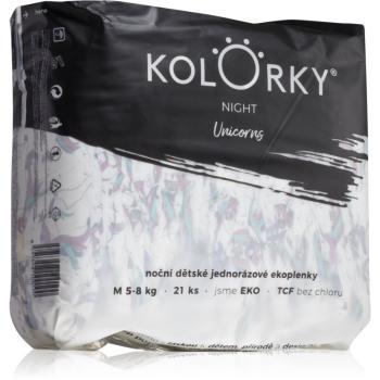 Kolorky Night Unicorn scutece ECO pentru ingrijire de noapte si protectie marimea M 5-8 Kg 21 buc