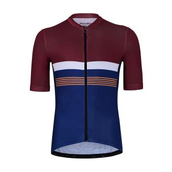 
                 HOLOKOLO Tricou de ciclism cu mânecă scurtă - SPORTY - bordo/albastru 
            