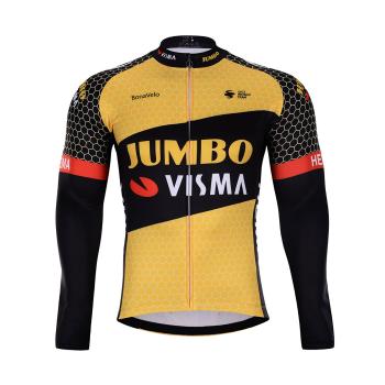 
                 BONAVELO Tricou de cilism pentru iarnă cu mânecă lungă - JUMBO-VISMA 2021 WNT - galben 
            