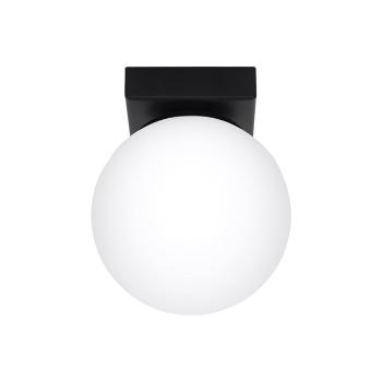 Plafonieră neagră cu abajur din sticlă ø 12 cm Umerta – Nice Lamps