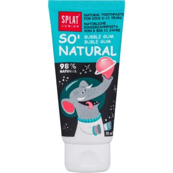 Splat Junior So' Natural pasta de dinti pentru copii de la 6 la 11 ani aroma Bubble Gum 55 ml