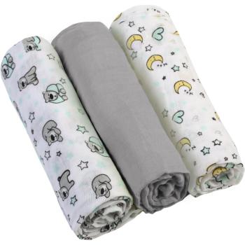 BabyOno Diaper Super Soft scutece textile Grey 70 × 70 cm 3 buc