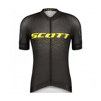 
                 SCOTT Tricou de ciclism cu mânecă scurtă - RC PRO SS - negru/galben 
            