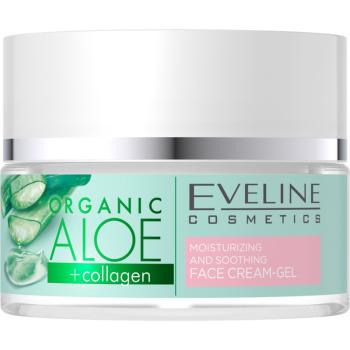 Eveline Cosmetics Organic Aloe+Collagen gel-cremă activ, intens hidratant cu efect calmant 50 ml