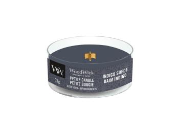 WoodWick Lumânare aromatică mică cu fitil din lemn Indigo Suede 31 g