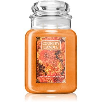 Country Candle Golden Mums & Honey Crisp lumânare parfumată 680 g