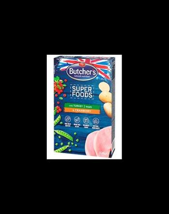 BUTCHER'S Superfoods Treats Recompense pentru caini adulti, cu merisoare si curcan 6 x 320 g