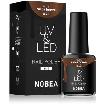 NOBEA UV & LED Nail Polish unghii cu gel folosind UV / lampă cu LED glossy culoare Cocoa brown #42 6 ml