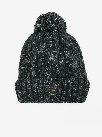 SuperDry Tweed Cable Căciulă Negru