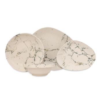 Set veselă 24 piese din porțelan Kütahya Porselen Light Marble