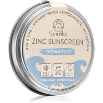 Suntribe Zinc Sunscreen crema de fata cu minerale pentru protectie plaja SPF 30 Ocean Blue 45 g