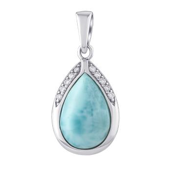 Silvego Pandantiv din argint cu larimar natural JST13327PLR