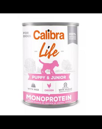 CALIBRA Dog Life Puppy&amp;Junior Chicken with Rice 400 g hrana completa catelusi, pui si orez