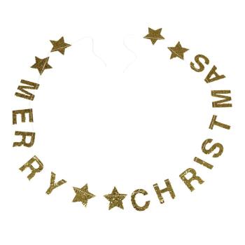 Ghirlandă de Crăciun cu mesaj Rex London Gold Stars