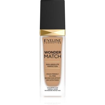 Eveline Cosmetics Wonder Match fard lichid de lunga durata cu acid hialuronic culoare 40 Sand 30 ml