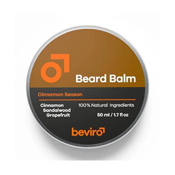 beviro Balsam pentru barbă cu miros de grapefruit, scorțișoară și lemn de santal (Beard Balm) 50 ml