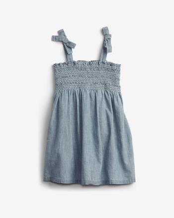 GAP Tie Smocked Rochie pentru copii Albastru Gri