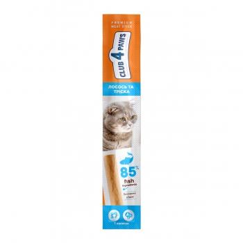 CLUB 4 PAWS Premium Stick, recompense pisici, Baton, Somon și Cod, 5g