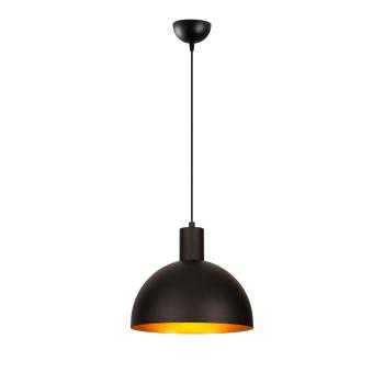 Lustră neagră/aurie cu abajur din metal ø 30 cm Sivani – Opviq lights