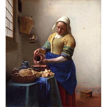 Tablou - reproducere 45x60 cm The Milkmaid, Jan Vermeer – Fedkolor