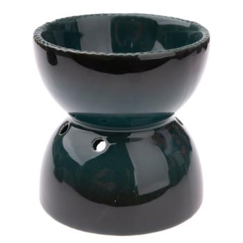 Lampă aromaterapie din ceramică Dakls, înălțime 11,5 cm, verde închis