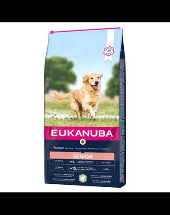 EUKANUBA Dog Base Senior Large Breeds Lamb &amp; Rice hrana uscata caini seniori talie mare, miel si orez 2.5 kg
