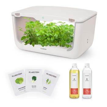 Klarstein GrowIt Farm Starter Kit Salad, 28 plante, 48 W, 8 l, soluție nutritivă, semințe de salată