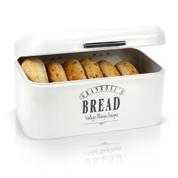 Klarstein Delaware, cutie pentru pâine, metalică, 30 x 16 x 20,5 cm, capac articulat, orificii de ventilație