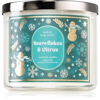 Bath & Body Works Snowflakes & Citrus lumânare parfumată 411 g