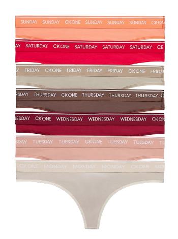 Calvin Klein 7 PACK - tanga pentru femei CK One QF5937E-649 L