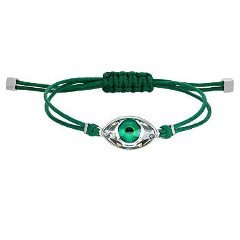 Swarovski Brățară textila verde cu ornament din otelPower 5508535