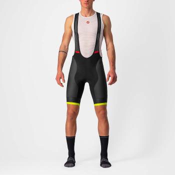 
                 CASTELLI Pantaloni scurți de ciclism cu bretele - COMPETIZIONE KIT - negru/galben  
            