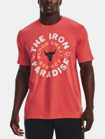 Under Armour UA Project Rock Bsr Paradise SS Tricou Roșu