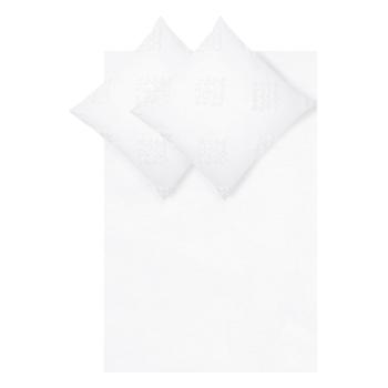 Lenjerie de pat din bumbac percale Westwing Collection Fia, 200 x 200 cm, alb