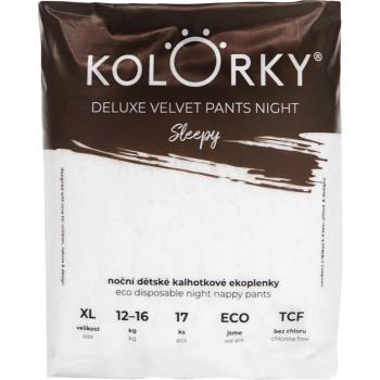 Kolorky Deluxe Velvet Pants Night Sleepy scutece de unică folosință tip chiloțel pentru noapte XL 12-16 kg 17 buc