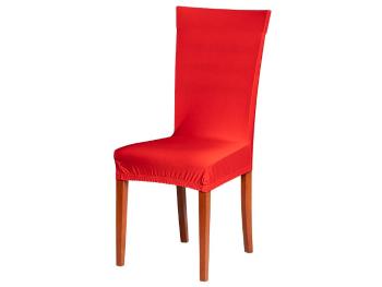 Husa de scaun elast. intr-o sing.culoare - rosu - Mărimea scaun 38x38 cm, inaltime spata
