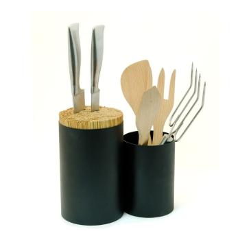 Suport pentru cuțite și ustensile de bucătărie Wireworks Knife&Spoon, negru