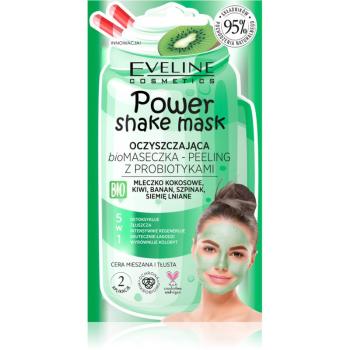 Eveline Cosmetics Power Shake masca e curatare si peeling cu probiotice 10 ml
