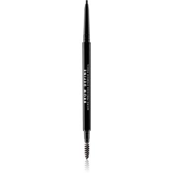 MUA Makeup Academy Brow Define creion sprâncene precise cu pensula culoare Black