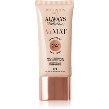 Bourjois Air Mat machiaj cu efect matifiant culoare 01 Rose Ivory 30 ml